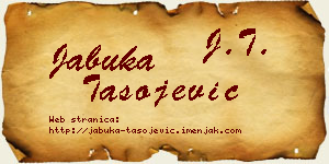 Jabuka Tasojević vizit kartica